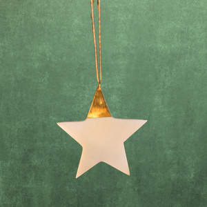 White and Brass Star Ornament