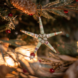 Multi-Colour Star Christmas Ornaments - JustOne