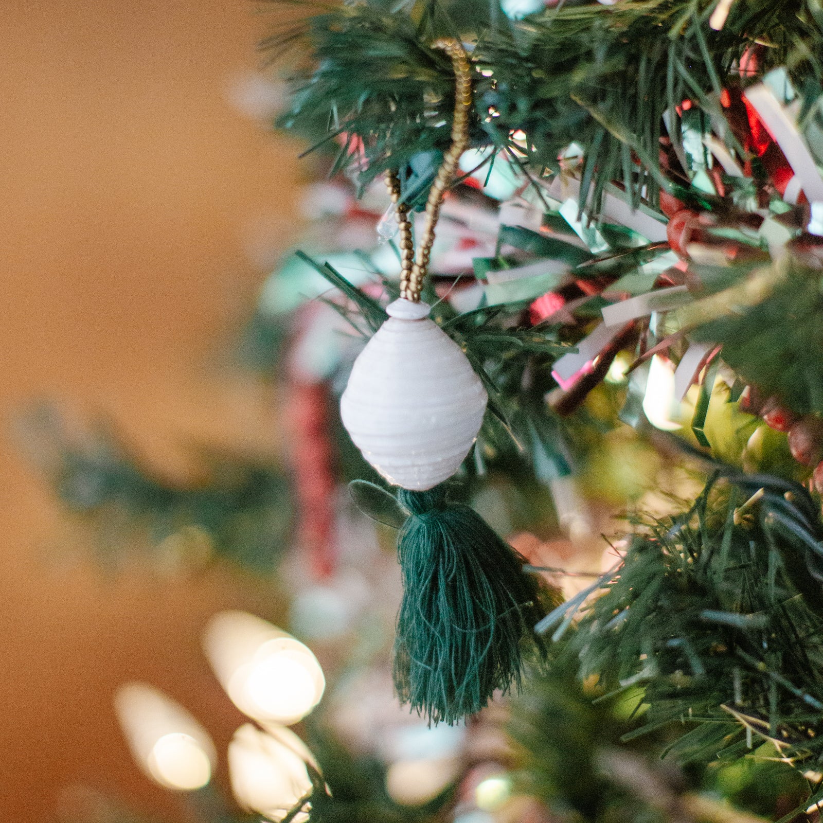 Green Tassel Christmas Ornaments