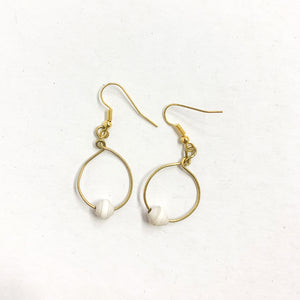 Small Twere Earrings - various colours/brass wire