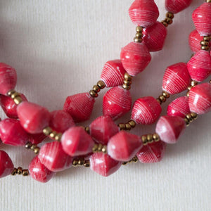 Red and Gold Necklace - JustOne